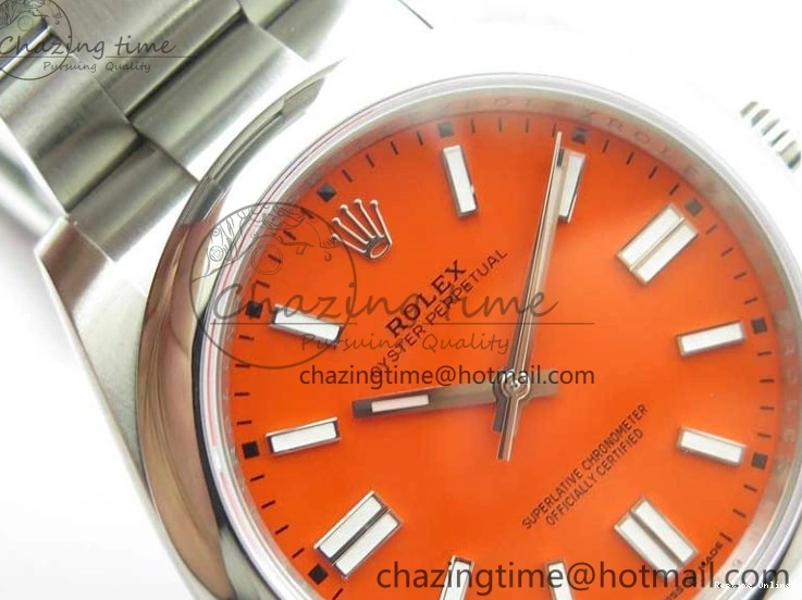 1226 Casual Oyster Perpetual 41mm 124300 EWF Best Edition Red Dial on SS Bracelet A 2856